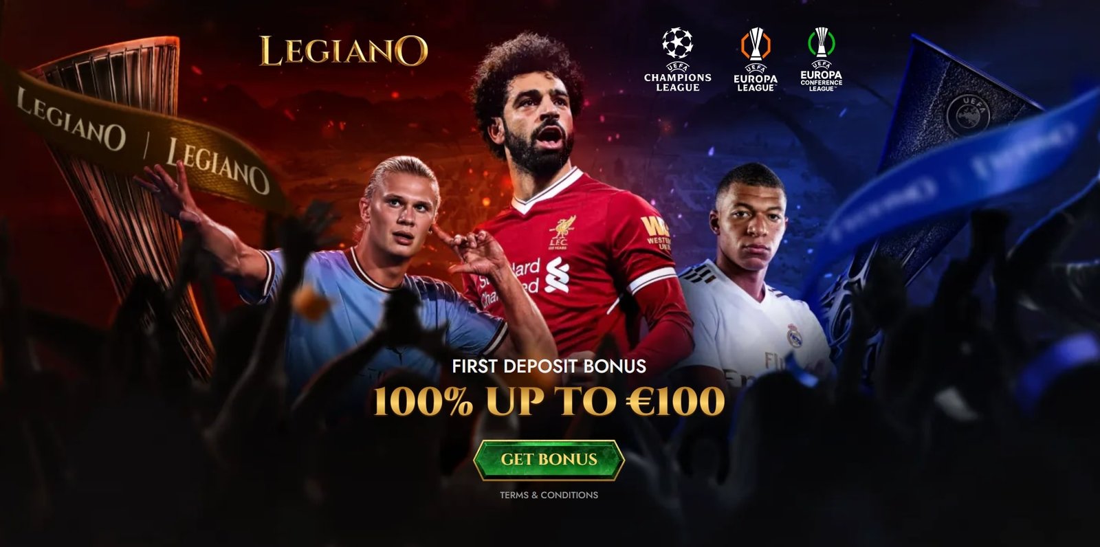 Legiano Sportsbook Welcome Bonus - 100% up to €100