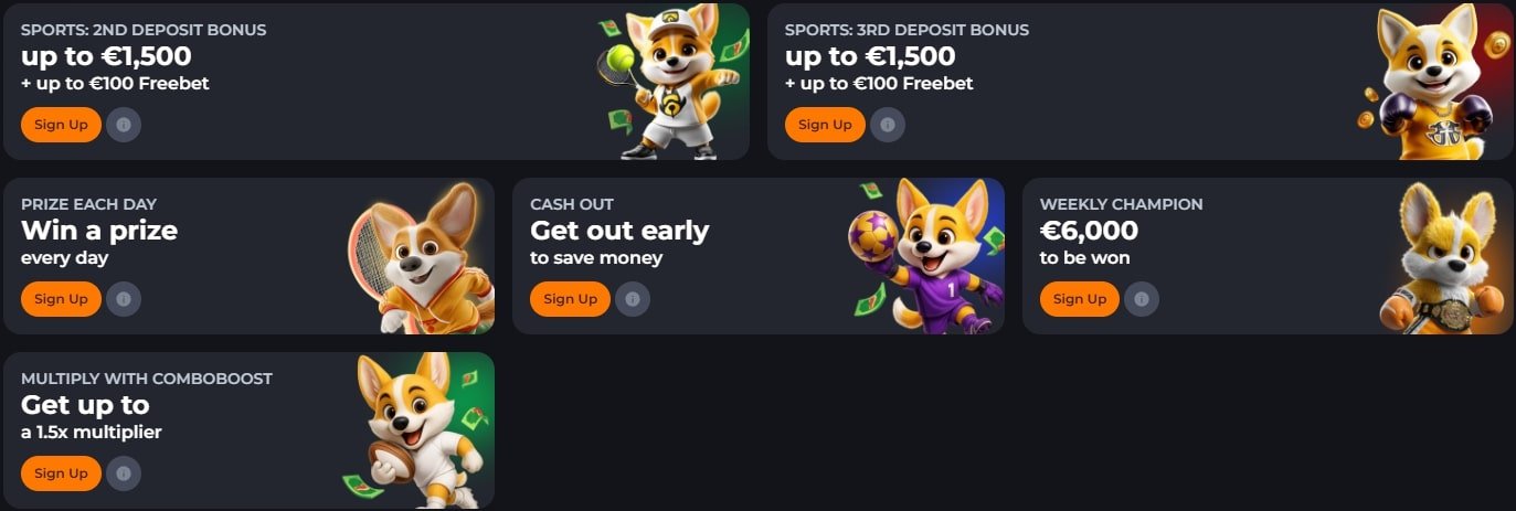 Corgibet Sportsbook Promotions