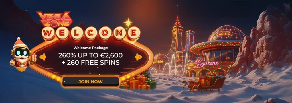 VegaZone Casino Welcome Bonus - 100% up to €500 + 100 Free Spins