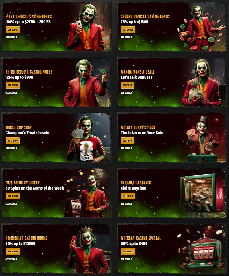 Jokery Casino Promotions – Reload Bonus, Cashback & VIP Rewards